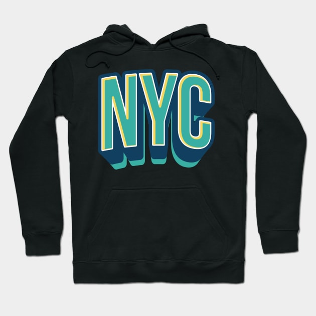 New York City Typography Hoodie by syahrilution